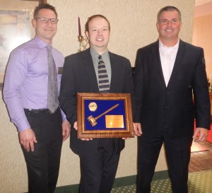 David Hill with Dollar Bank, served as the Chamber's President in 2013 and 2014. He was honored at our January 9th luncheon. Chris Ellis, current Chamber President, and David Nodge, Chamber Vice President, were in attendance to present David with a plaque and gift certificate. The Chamber was very successful during David's Presidency and we thank him for all of his hard work!